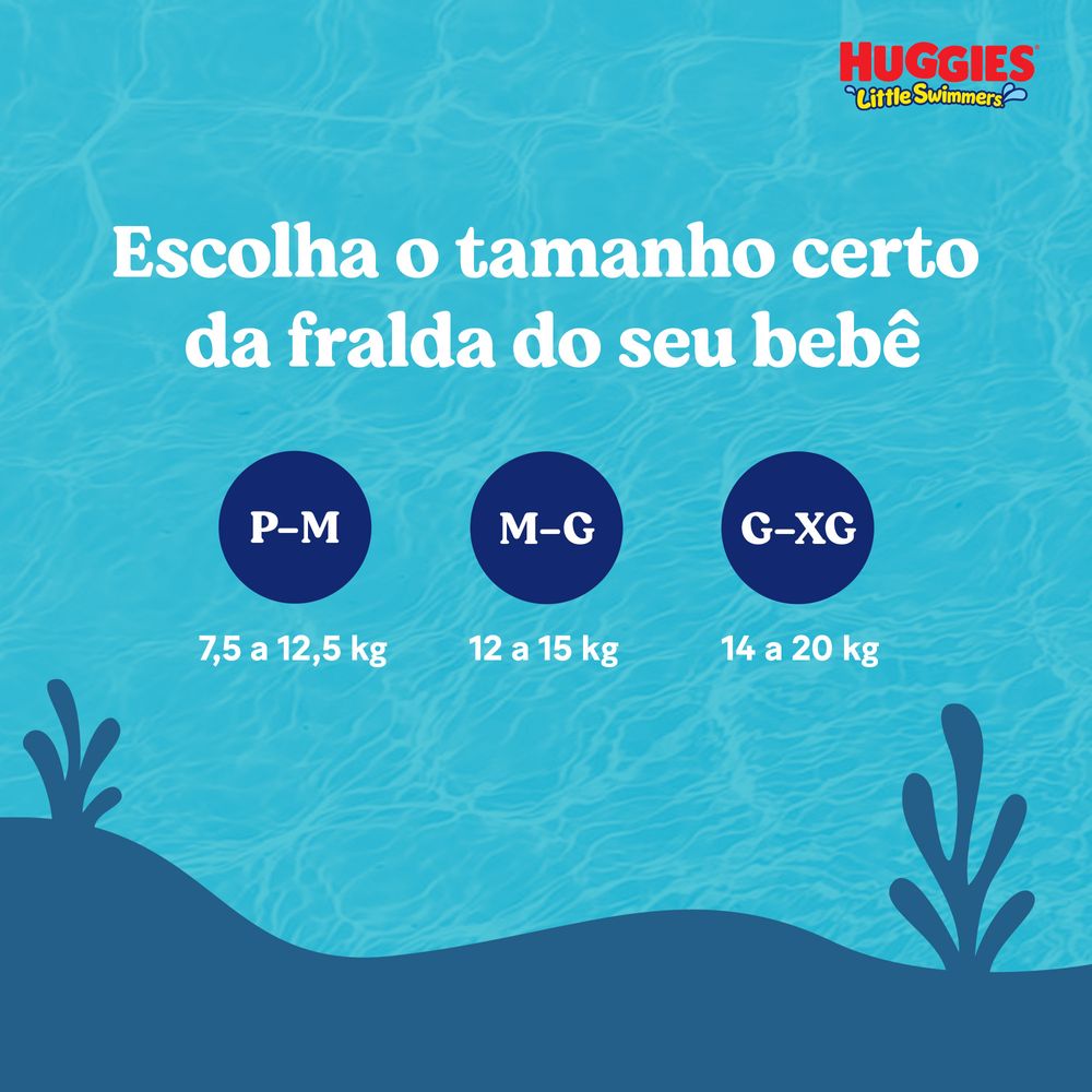 Fralda Praia e Piscina Huggies Little Swimmers M/G 10 Unidades