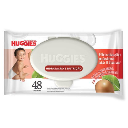 Lenços Umedecidos Huggies Hidratação e Nutrição 48 Unidades