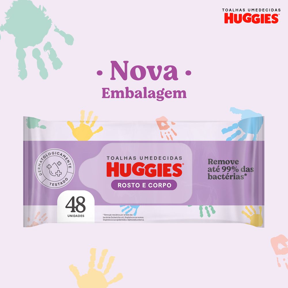 Lenços Umedecidos Huggies Rosto e Corpo 192 Unidades
