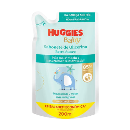 Refil Sabonete Líquido Huggies Extra Suave 200ml