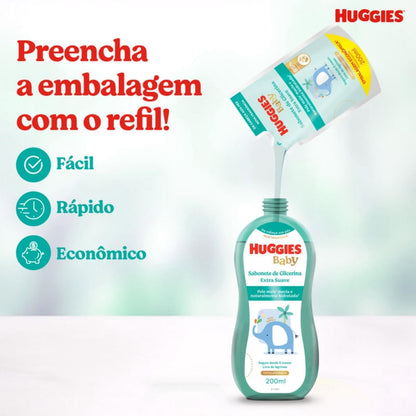 Refil Sabonete Líquido Huggies Extra Suave 200ml
