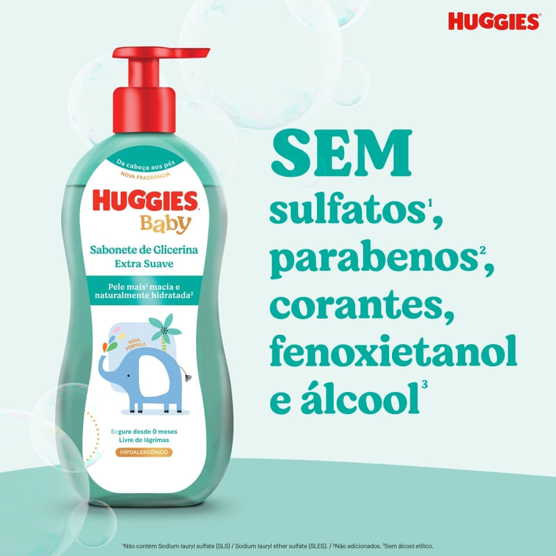 Sabonete Líquido Huggies Extra Suave 600ml