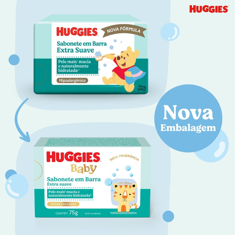 Sabonete em Barra Infantil Huggies Extra Suave 75g