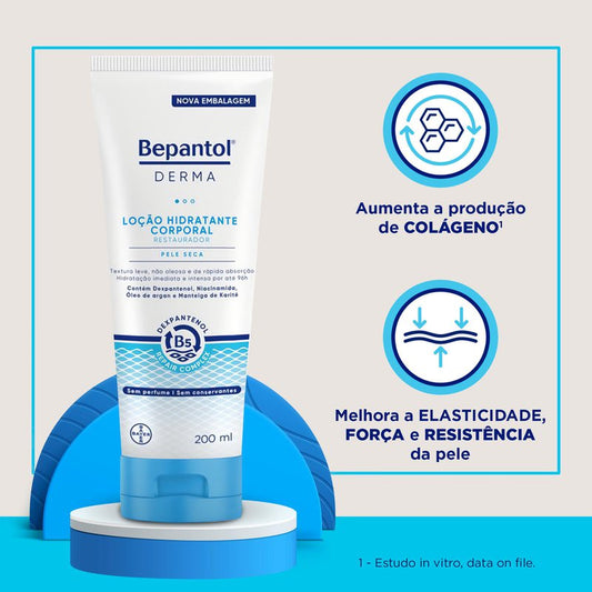 Loção Corporal Diária Bepantol Derma Hidratante Restaurador Pele Seca 200ml