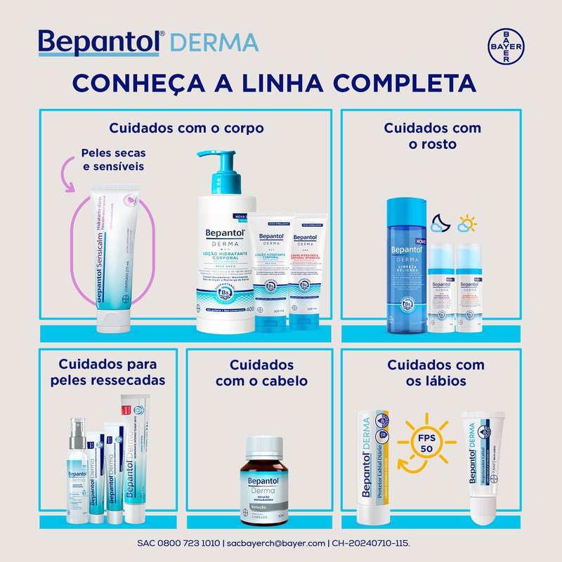 Loção Corporal Diária Bepantol Derma Hidratante Restaurador Pele Seca 200ml