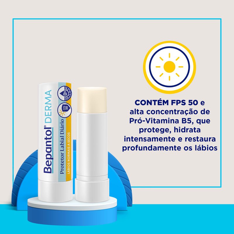Protetor Labial Diário Bepantol Derma FPS50 4,5g