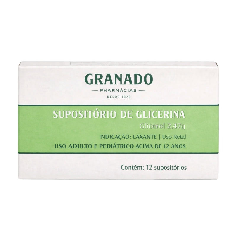 Supositório de Glicerina Adulto e Pediátrico Granado 12 Unidades