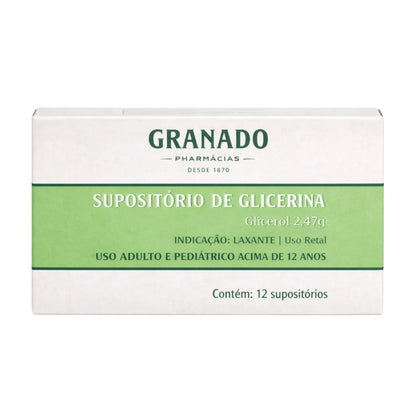 Supositório de Glicerina Adulto e Pediátrico Granado 12 Unidades