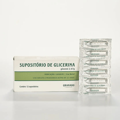 Supositório de Glicerina Adulto e Pediátrico Granado 12 Unidades
