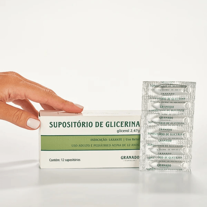 Supositório de Glicerina Adulto e Pediátrico Granado 12 Unidades