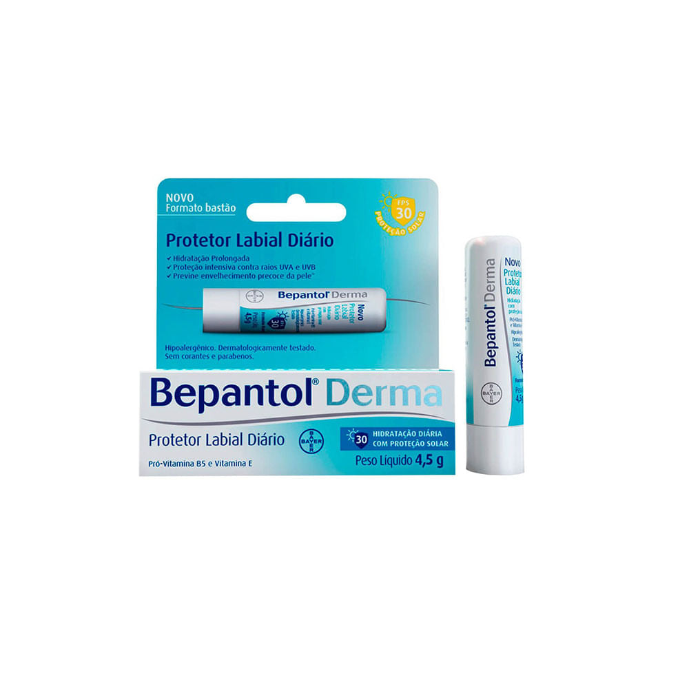 Protetor Labial Diário Bepantol Derma Lábios Normais a Secos FPS50 4,5g