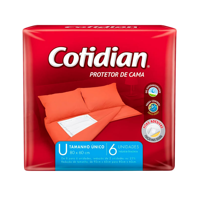 Protetor De Cama Descartável Cotidian 6 unidades