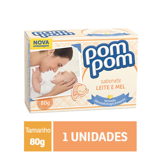 Sabonete em Barra Infantil Pom Pom Leite e Mel 80g