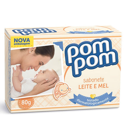 Sabonete em Barra Infantil Pom Pom Leite e Mel 80g