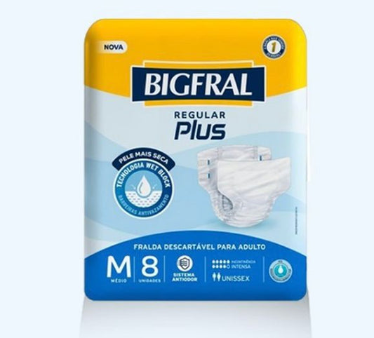 FRALDA REGULAR PLUS BIGFRAL M - 64 UNIDADES