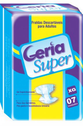 Fralda Geriátrica GERIA SUPER XG - FARDO COM 84 TIRAS