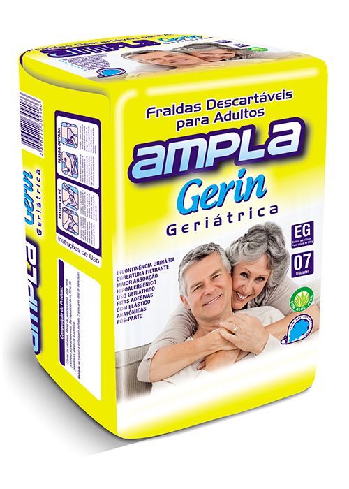 AMPLA GERIN FRALDA GERIATRICA EG 7X10 - FARDO COM 70 UNIDADES