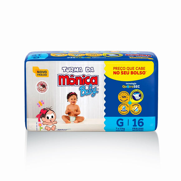 FRALDA INFANTIL TURMA DA MÔNICA G - 128 UNI