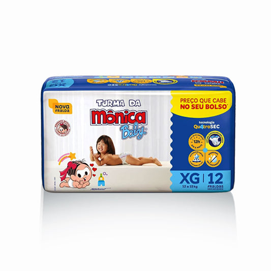 FRALDA INFANTIL TURMA DA MÔNICA XG - 96 UNI